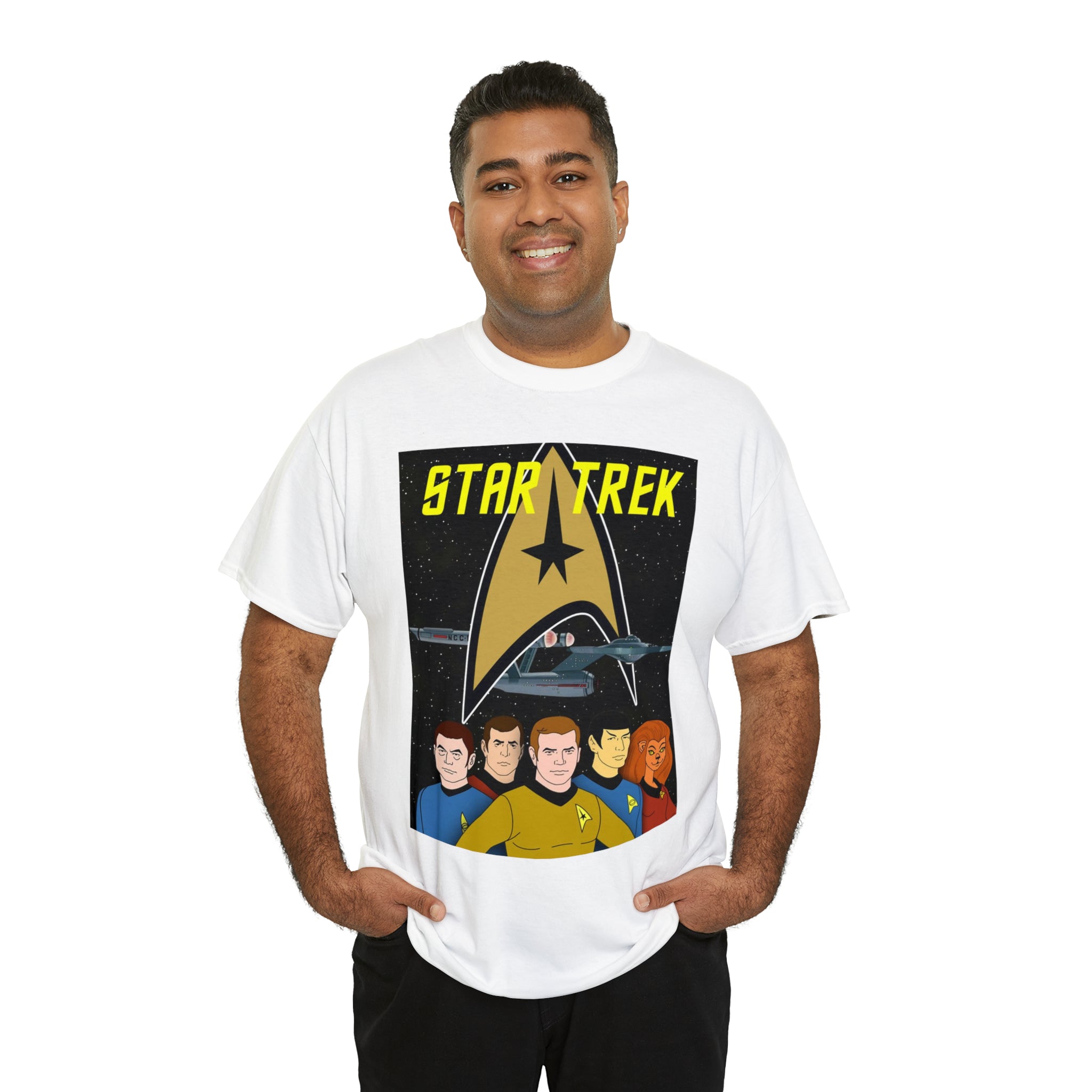 Star Trek Cartoon- Unisex Heavy Cotton T-Shirt - Creations by Chris and Carlos